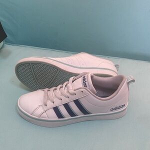 Adidas Classic White with Navy Stripes Shoes